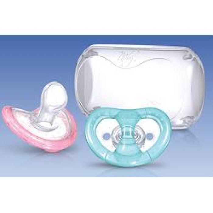Nuby Succhietto Ortodontico Natural Flex in Silicone 0-6 Mesi per Neonati e Bambini