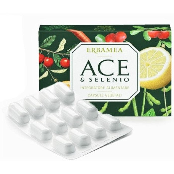 Ace e Selenio 24 capsule vegetali - integratore antiossidante con vitamine A C E e selenio