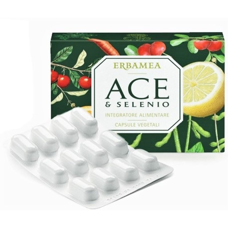 Ace e Selenio 24 capsule vegetali - integratore antiossidante con vitamine A C E e selenio