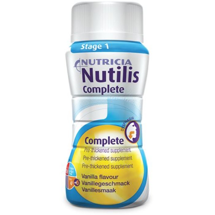 Nutilis Complete Stage 1 Vaniglia 4x125 g Alimento Completo Addensato per Disfagia
