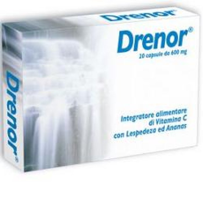 Drenor 20 Capsule 600 mg Integratore Drenante per Drenaggio dei Liquidi e Gambe Leggere