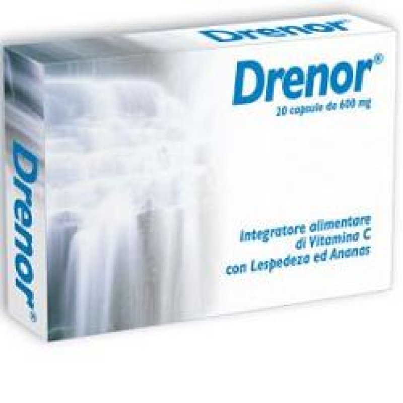 Drenor 20 Capsule 600 mg Integratore Drenante per Drenaggio dei Liquidi e Gambe Leggere