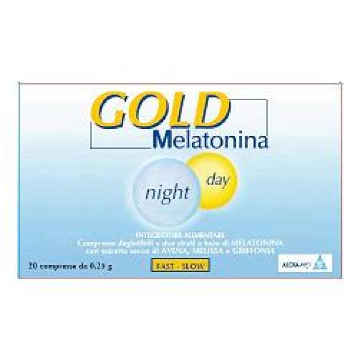 Alcka Med Melatonina Gold Night E Day Integratore Alimentare 20 Compresse