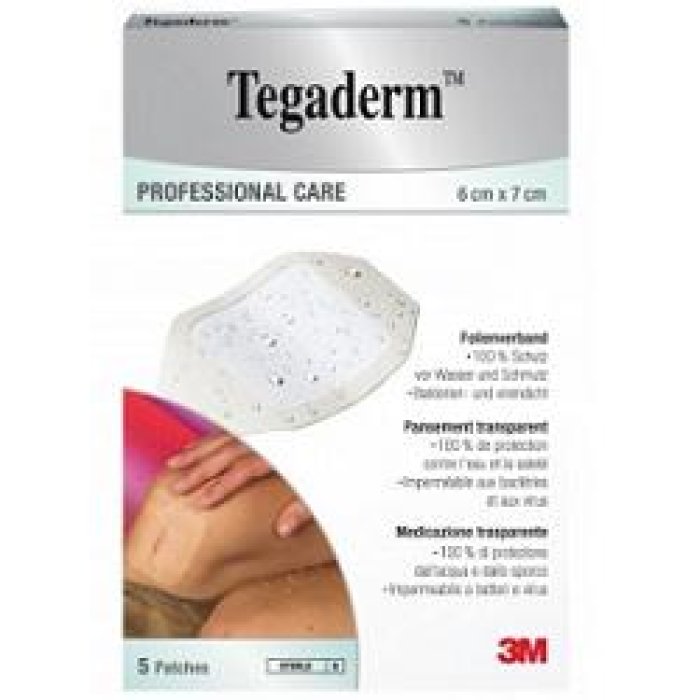 3m Italia Tegaderm Medicazione Impermeabile Trasparente 5 Pezzi 6x7 Cm