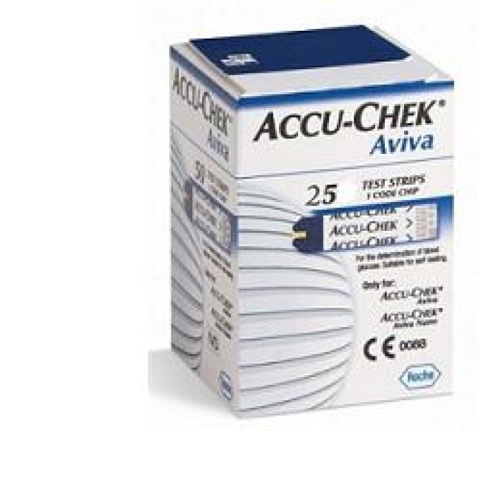 Accu-Chek Aviva Controllo Glicemia  25 Strisce Rilevatrici
