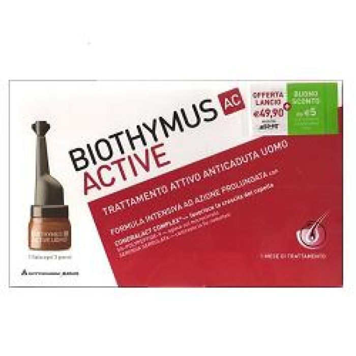 Rottapharm  Biothymus AC Active Trattamento Anticaduta Uomo 10 Fiale
