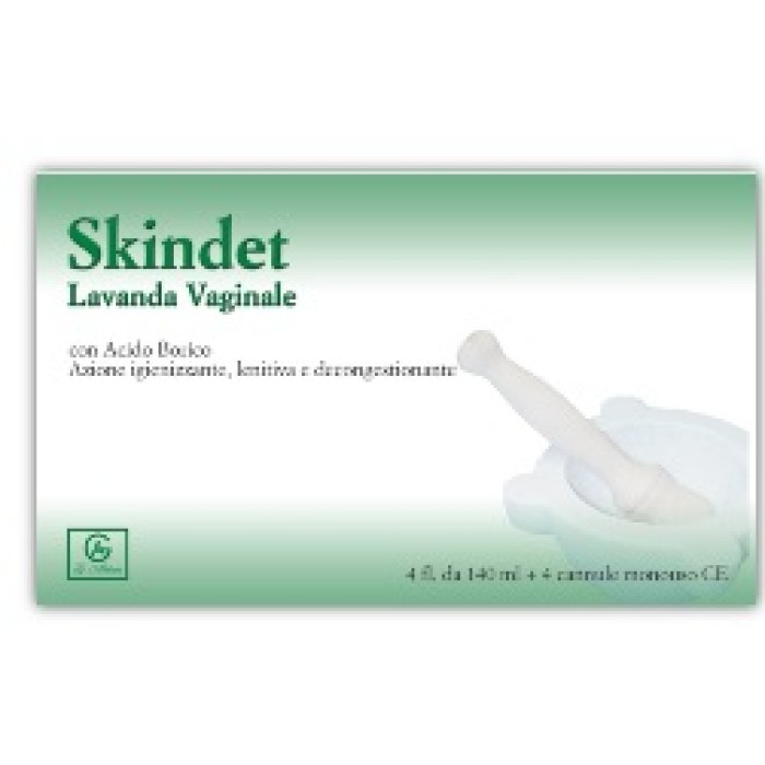 Skindet Lavanda Vaginale 4 Flaconi 140 Ml + 4 Cannule Monouso In Blister