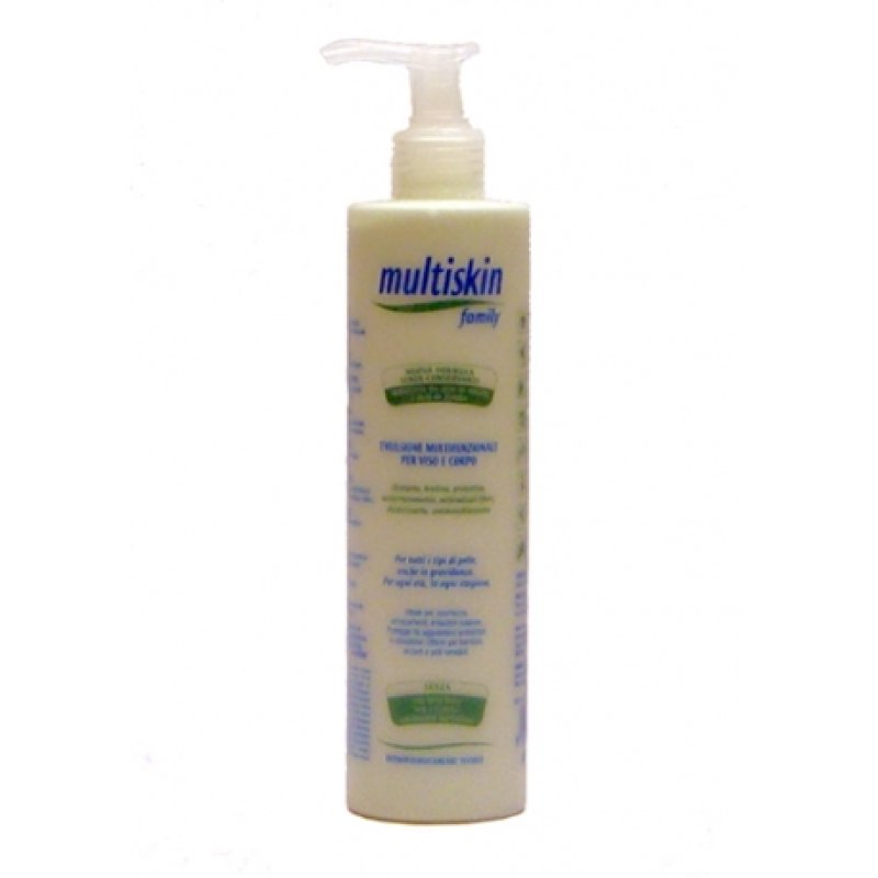 Multiskin Family Emulsione Corpo Idratante Lenitiva 300 Millilitri per Pelle Secca e Sensibile di Tutta la Famiglia