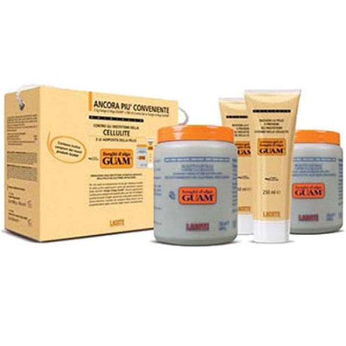 Fanghi Alga Guam Doppia Convenienza (2 vasi da 1 kg + 2 Creme Gel )