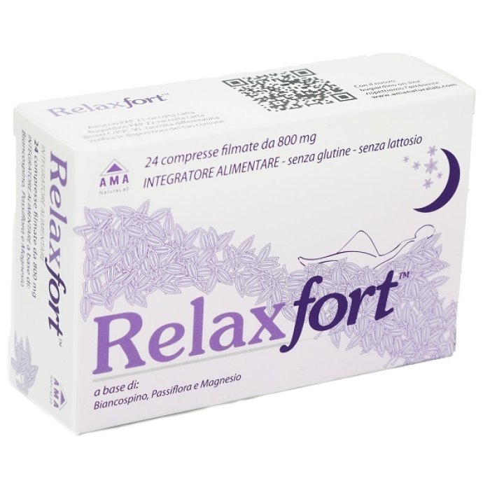 Relaxfort 24 Compresse Filmate Integratore per Rilassamento, Benessere Mentale e Qualità del Sonno