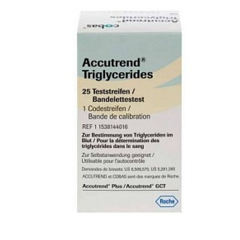 Roche Diagnostics Strisce Reattive Per Trigliceridi Accutrend 25 Pezzi