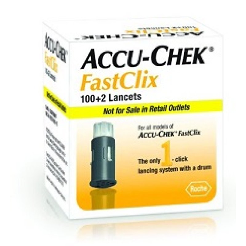 Accu-chek- Fastclix Lancette Pungidito Per Tutti I Modelli 100 + 2 Pezzi