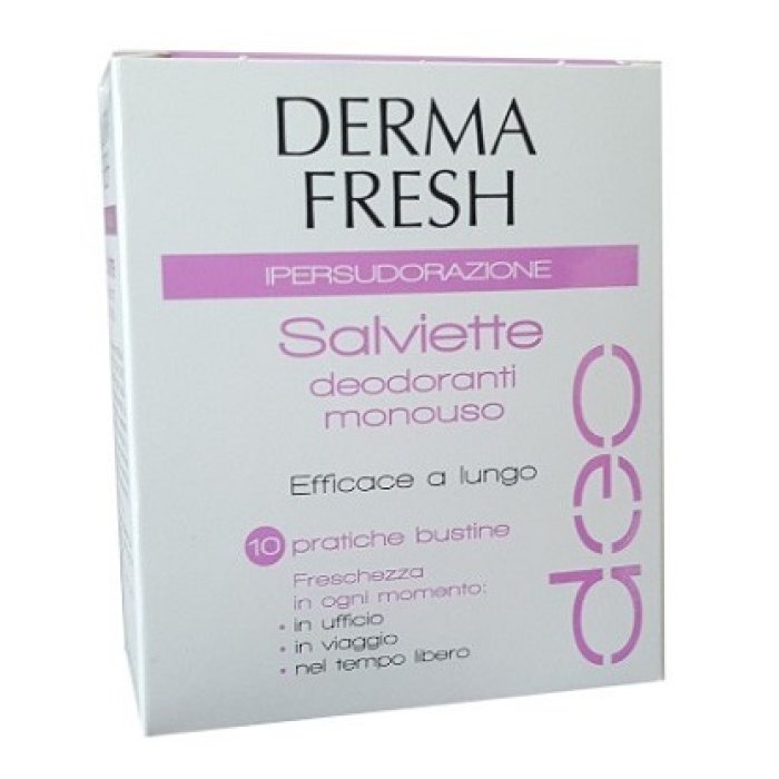 Dermafresh Salviette Deodoranti Monouso Ipersudorazione 10 Pezzi