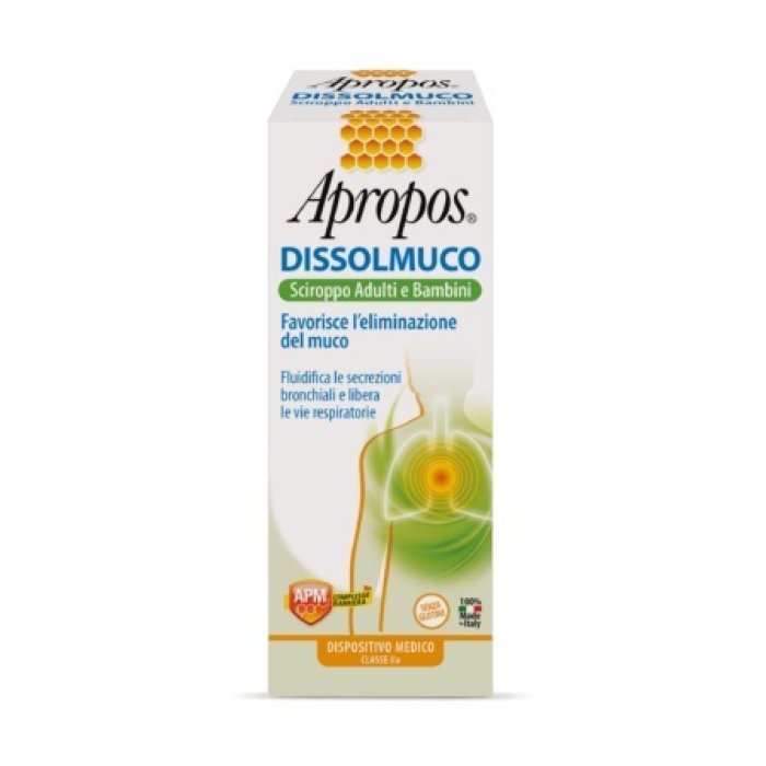 Apropos  Dispositivi Medici Dissolmuco Sciroppo Adulti e Bambini 230 g