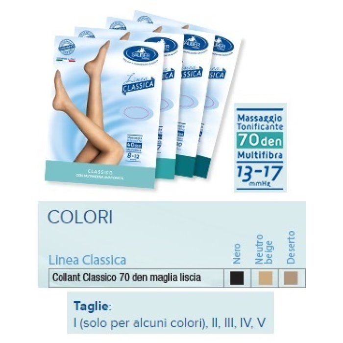 Sauber Collant 70 Denari Riposante a Compressione Graduata Donna Color Nudo Beige Taglia 4 M/L