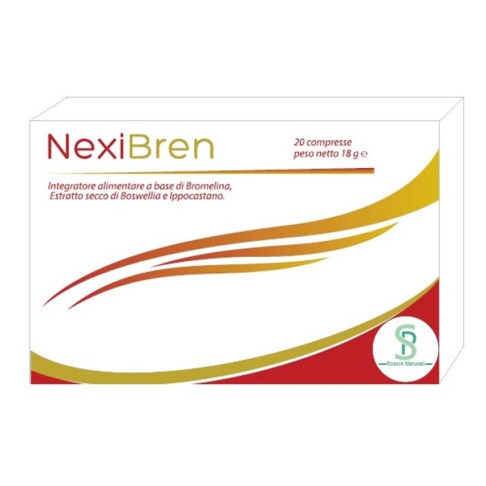 Nexibren 20 Compresse – Integratore a Base di Bromelina e Boswellia per Benessere Articolare e Azione Antinfiammatoria
