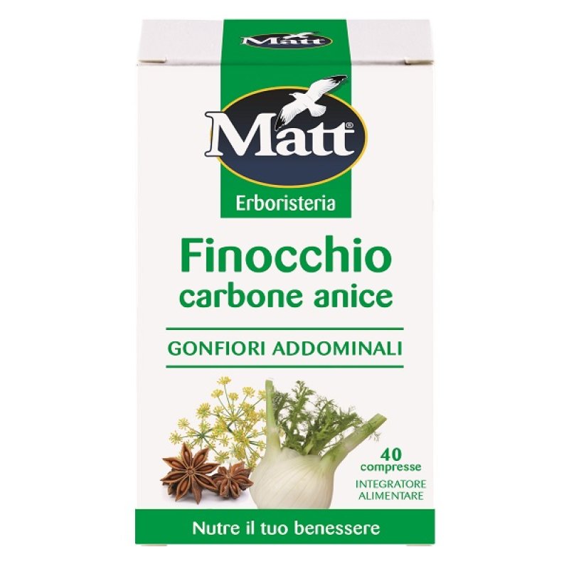 Matt Erboristeria - Finocchio Carbone Anice Integratore 40 Compresse