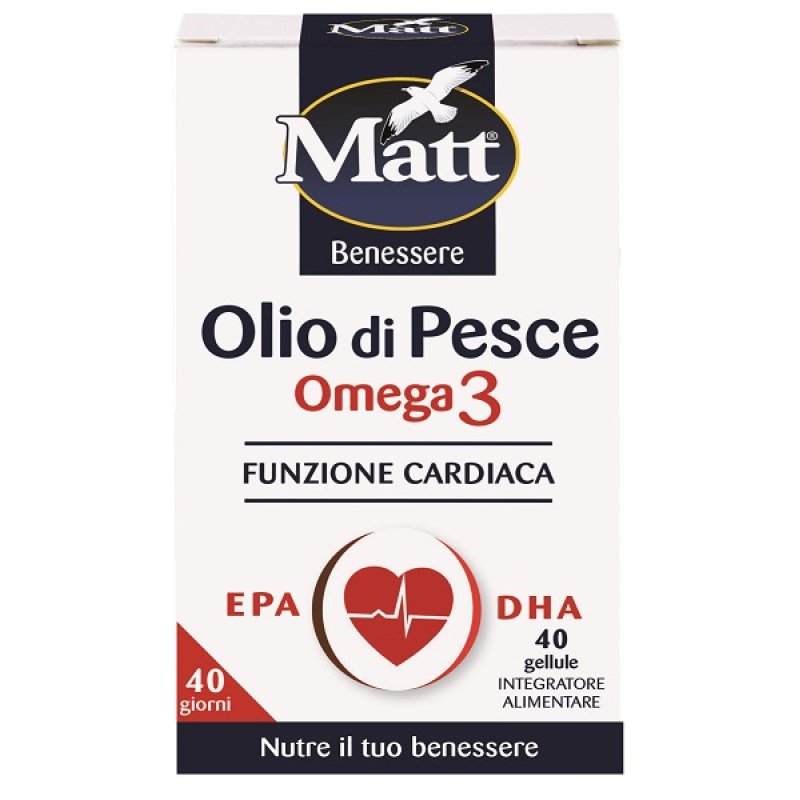 Matt Benessere - Olio di Pesce Omega 3 Tripla Azione 40 gellule