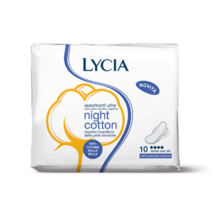 Lycia (artsana) Lycia Cotone Ali Notte 10 Pezzi