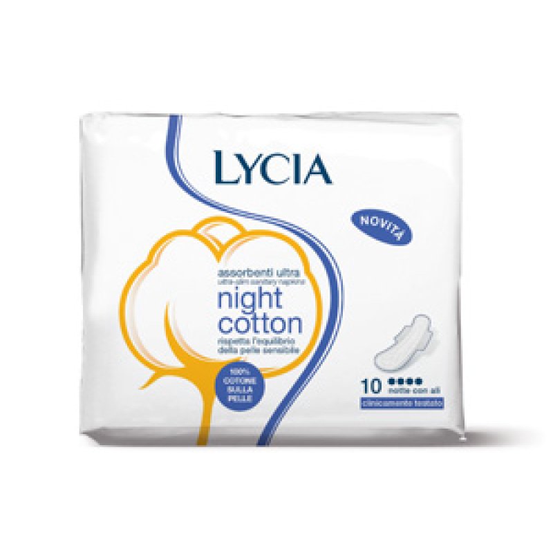 Lycia (artsana) Lycia Cotone Ali Notte 10 Pezzi