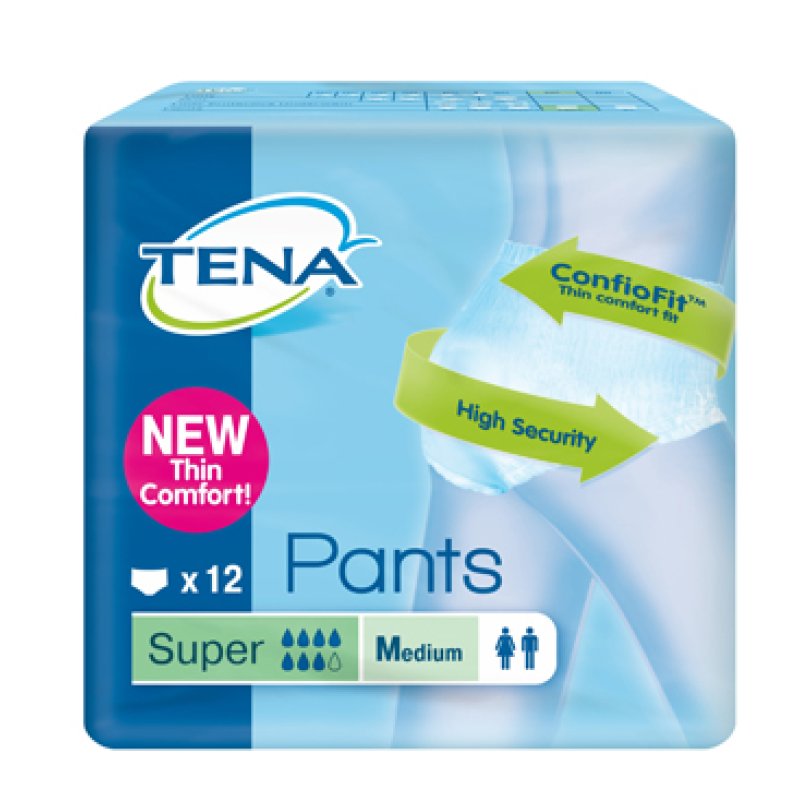 Essity Italy Pannolone Pull Up Tena Pants Super Taglia Medium 12 Pezzi