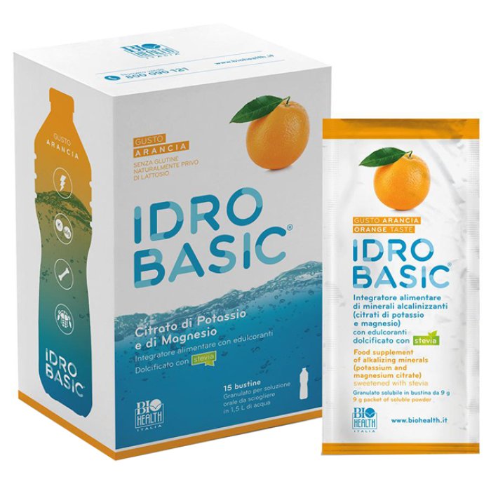 Biohealth italia Idrobasic Arancia Integratore Alimentare 15 Bustine