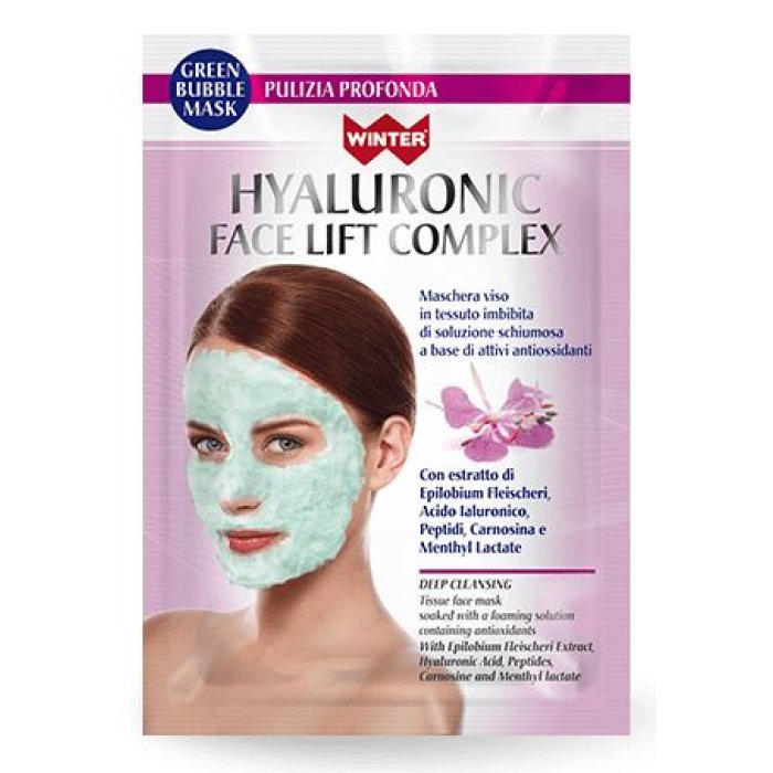 Winter Hyaluronic Face Lift Complex Maschera Viso Green Bubble 23