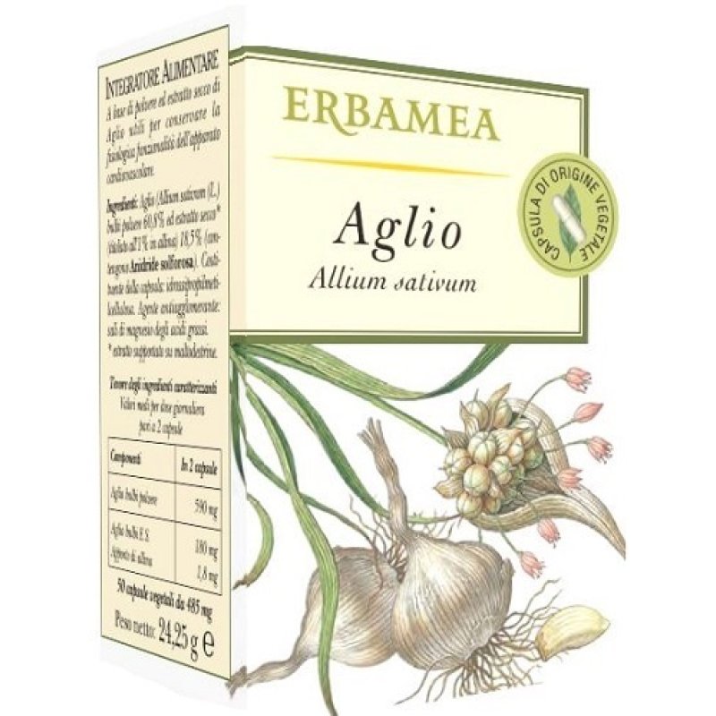 Aglio Integratore Naturale 50 Opercoli Inodore per Colesterolo Pressione e Benessere Cardiovascolare