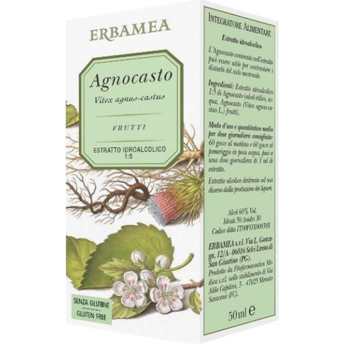 Integratore alimentare agnocasto 50 ml in gocce, estratto naturale per benessere femminile ed equilibrio del ciclo mestruale