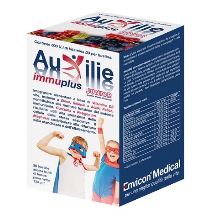 Envicon Medical Auxilie Immuplus Junior Integratore 30 Bustine Solubili