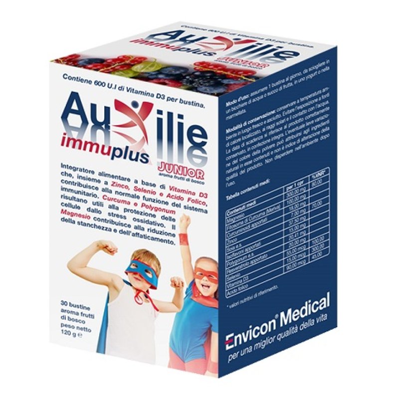 Envicon Medical Auxilie Immuplus Junior Integratore 30 Bustine Solubili