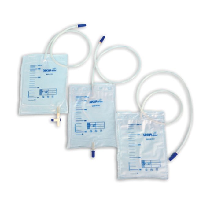 Sacca Urinaria Letto 2 L 130 cm  Con scarico 30 pezzi