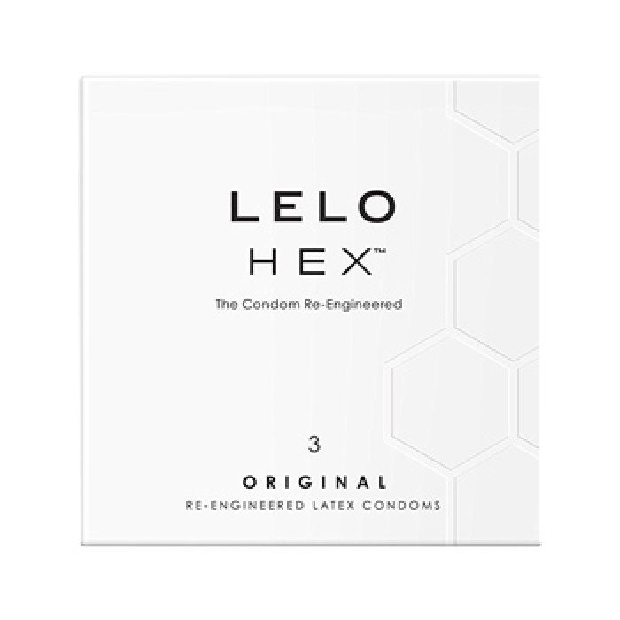 Lelo HEX - Original Preservativi Sottili e Resistenti 3 preservativi