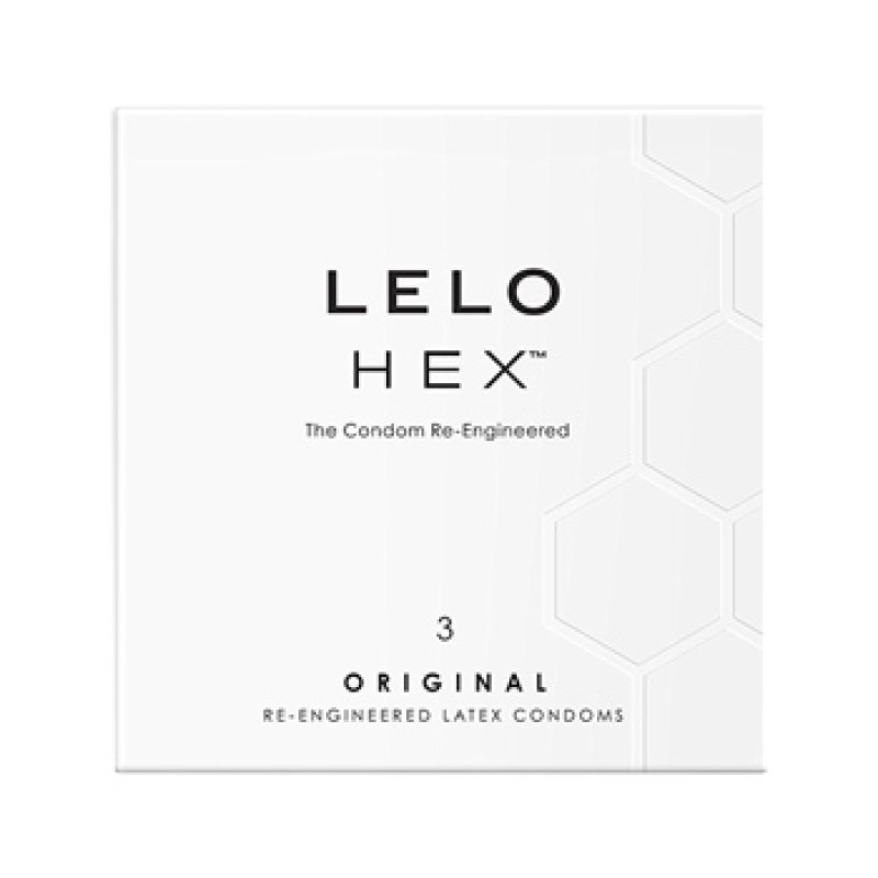 Lelo HEX - Original Preservativi Sottili e Resistenti 3 preservativi