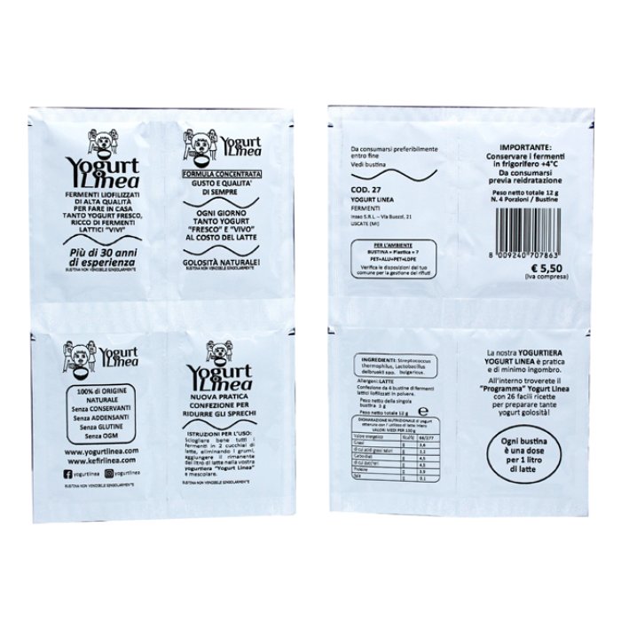 Yogurt Linea Fermenti 4 bustine integratore con fermenti lattici per la flora intestinale