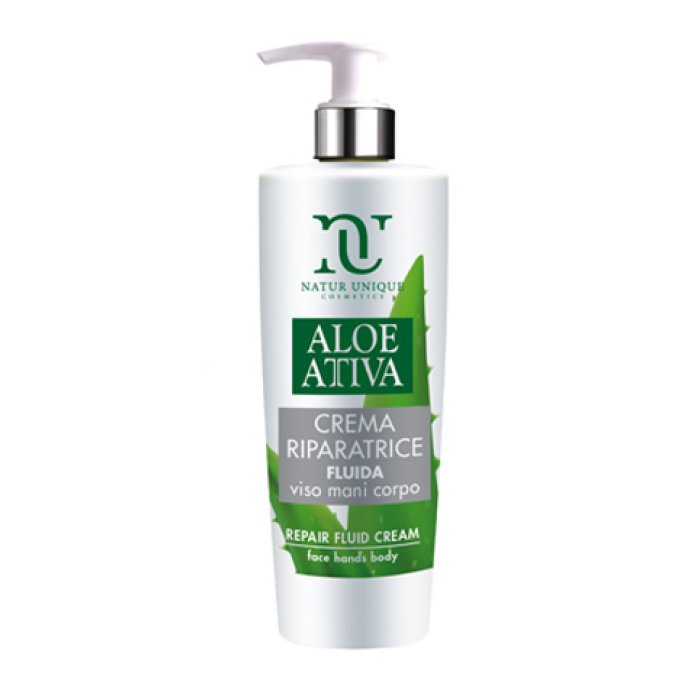 Natur Unique Aloe Attiva - Crema Riparatrice Fluida Viso Mani e Corpo 190 ml
