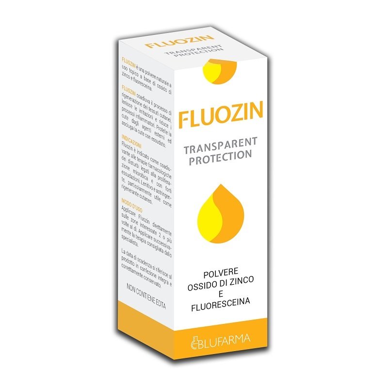 Fluozin Polvere 50 Grammi Blufarma – Polvere Cutanea Lenitiva a Base di Ossido di Zinco per Irritazioni della Pelle