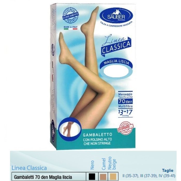 Sauber Gambaletto 140 Denari a Compressione Graduata Donna Beige Naturale Misura 4