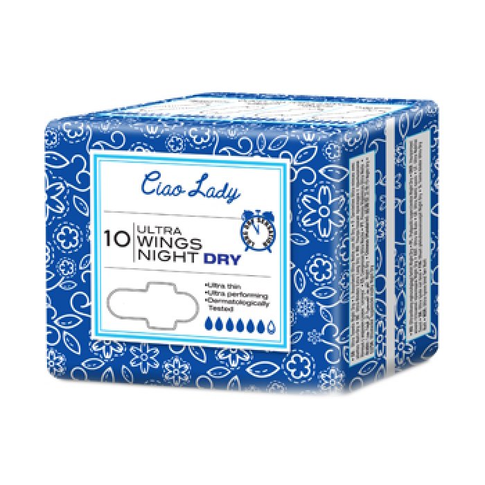 Drylock Technologies Ciao Lady Assorbente Ultra Ali Notte 10 Pezzi