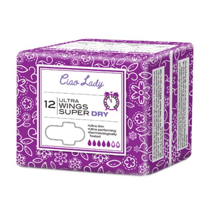 Drylock Technologies Ciao Lady Assorbente Ultra Ali Super 12 Pezzi