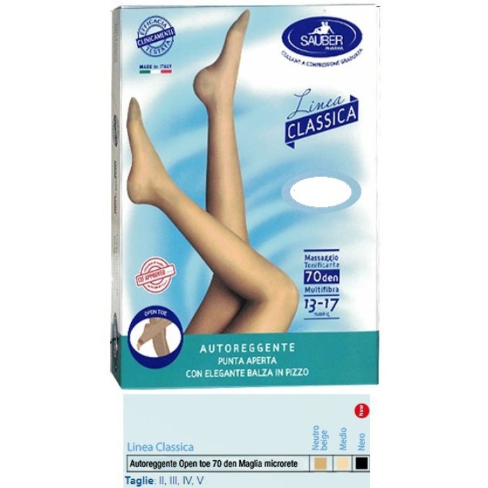 Desa Pharma Autoreggenti Punta Aperta Maglia Microrete 70 Denari Neutro Beige 3