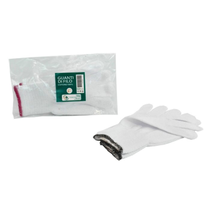 Farvisan Guanto Di Filo Cotone 100% Bianco Per Allergie Dermatologiche 7,5 1 Pai