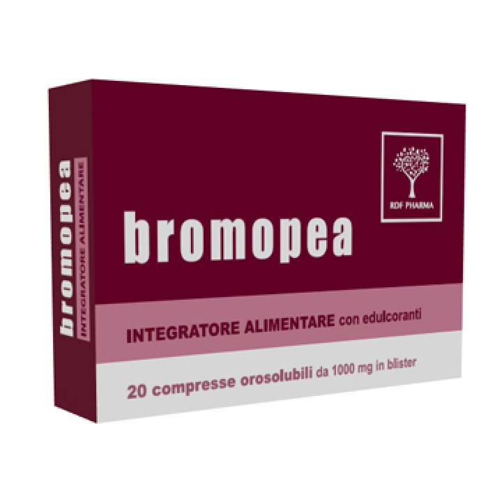  Bromopea RDF Pharma, Integratore Alimentare, 20 Compresse Orosolubili, PEA, Bromelina, Drenaggio Liquidi