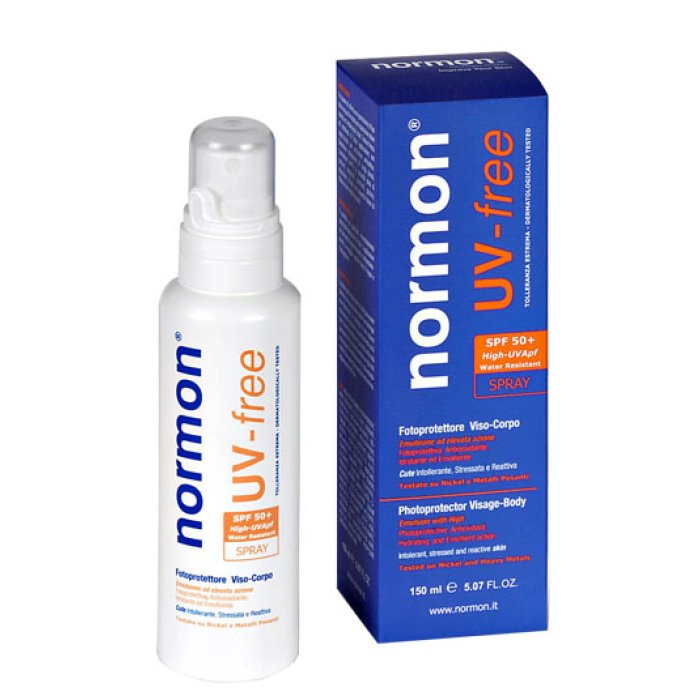 Normon UV Free Spray SPF 50+ 150 ml - fotoprotettore viso corpo per pelli sensibili