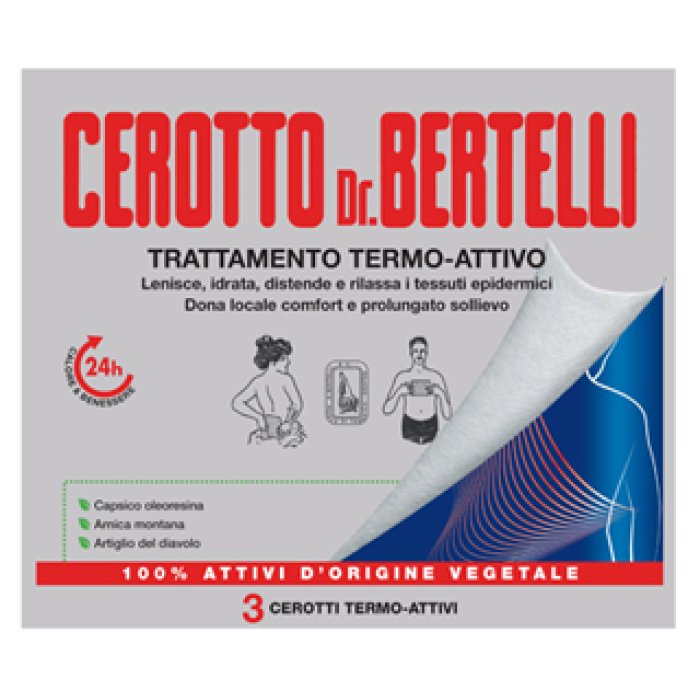 Bertelli Cerotto Trattamento Termo-Attivo 3 Pezzi