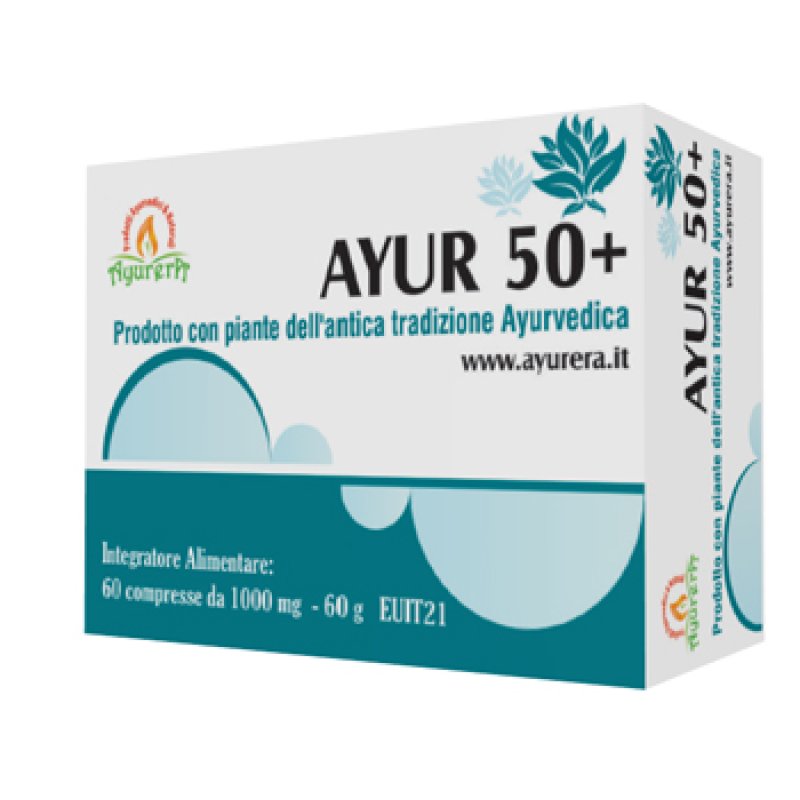 Ayur 50+ Integratore Alimentare 60 Compresse per il Benessere di Uomo e Donna dopo i 50 Anni