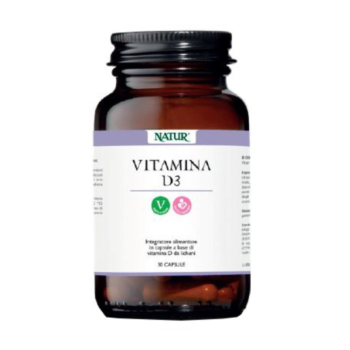 Vitamina D3 30 capsule Natur - integratore di vitamina D3 per ossa e difese immunitarie