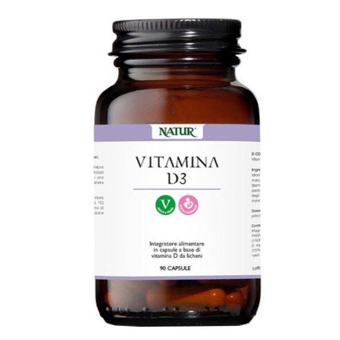Natur Vitamina D3 Integratore Alimentare 2000 U.I. 90 Capsule