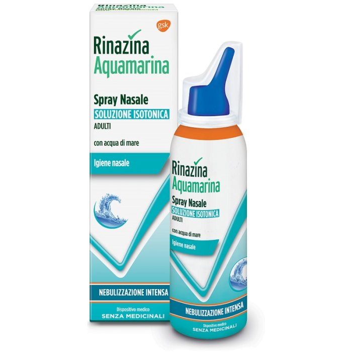 Rinazina Aquamarina Soluzione Isotonica Spray Nebulizzazione Intensa 100 Ml