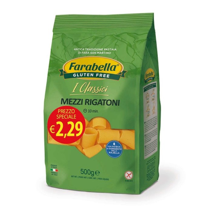 Bioalimenta Farabella Alimenti senza Glutine Mezzi Rigatoni Pasta Secca 250 g Offerta Promo